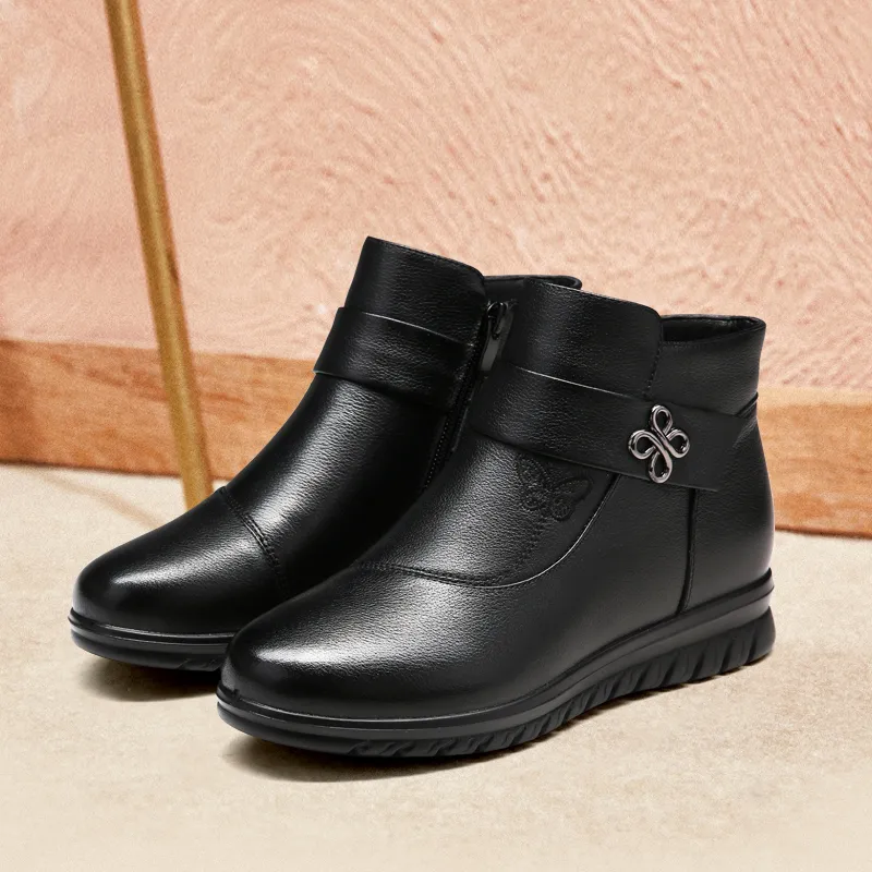 Spider King Ankle Boots 3cm Women's Black-4