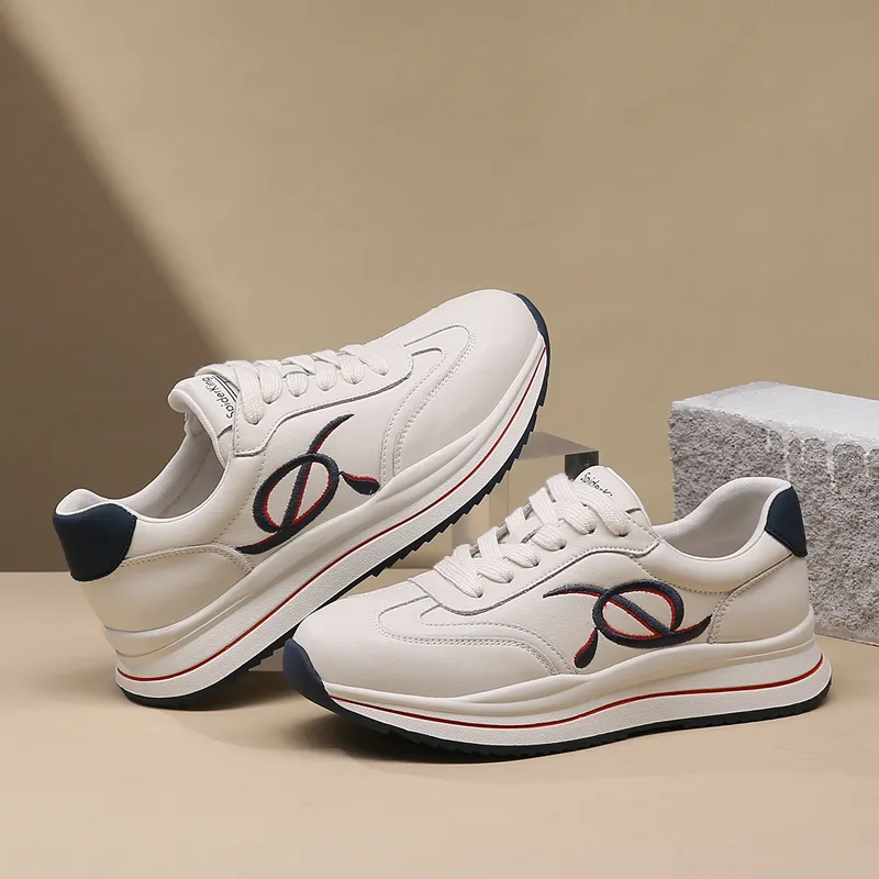 Spider King Wear Resistant Low Top Casual Shoes Women's White Blue-4
