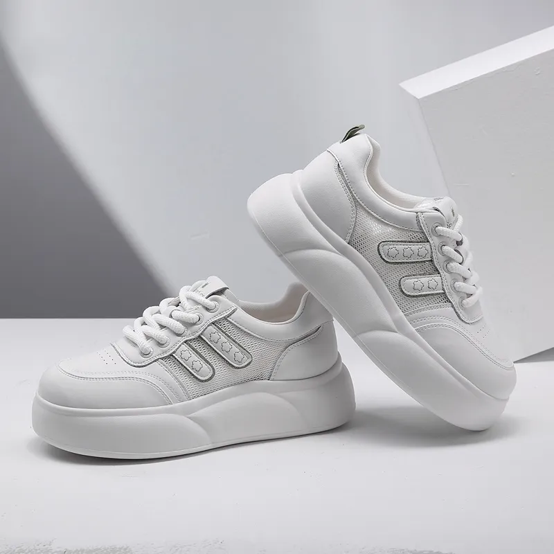 Spider King Low Top Skateboard Shoes Women's White Green-5