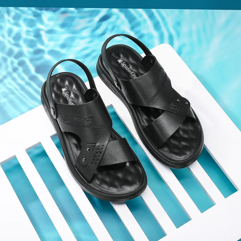 Spider King Beach Sandals Men's Black-2