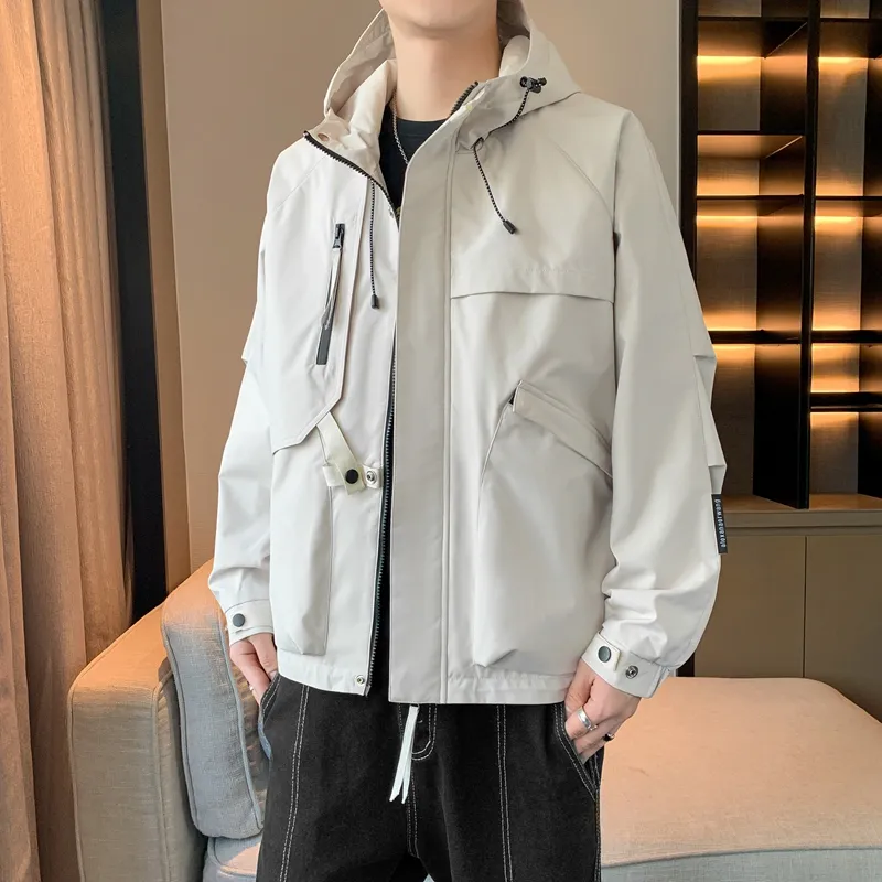 33TH Jackets Coats Unisex Khaki Fabric Color-11