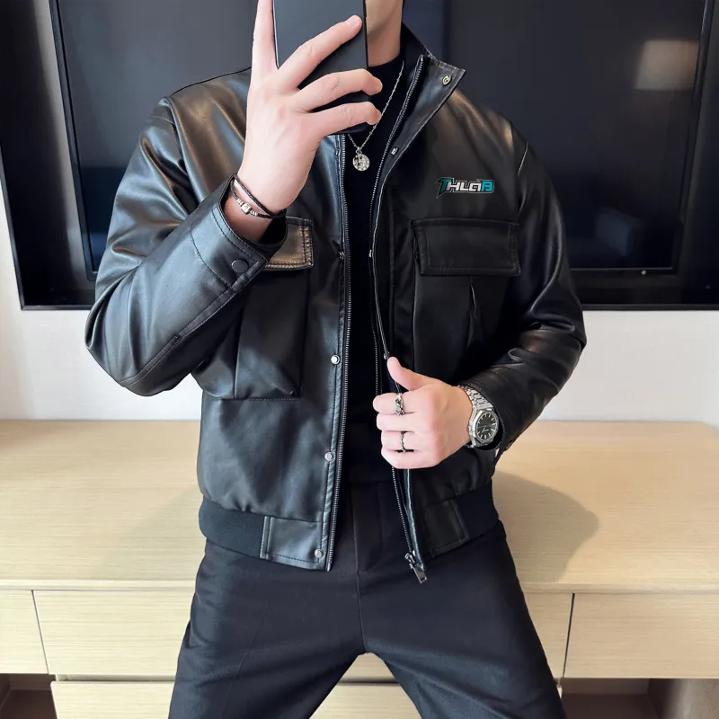 33TH Leather Jacket Unisex Black-5