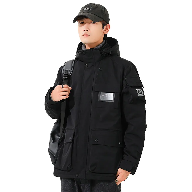 33TH Jackets Coats Unisex White Thickened-9