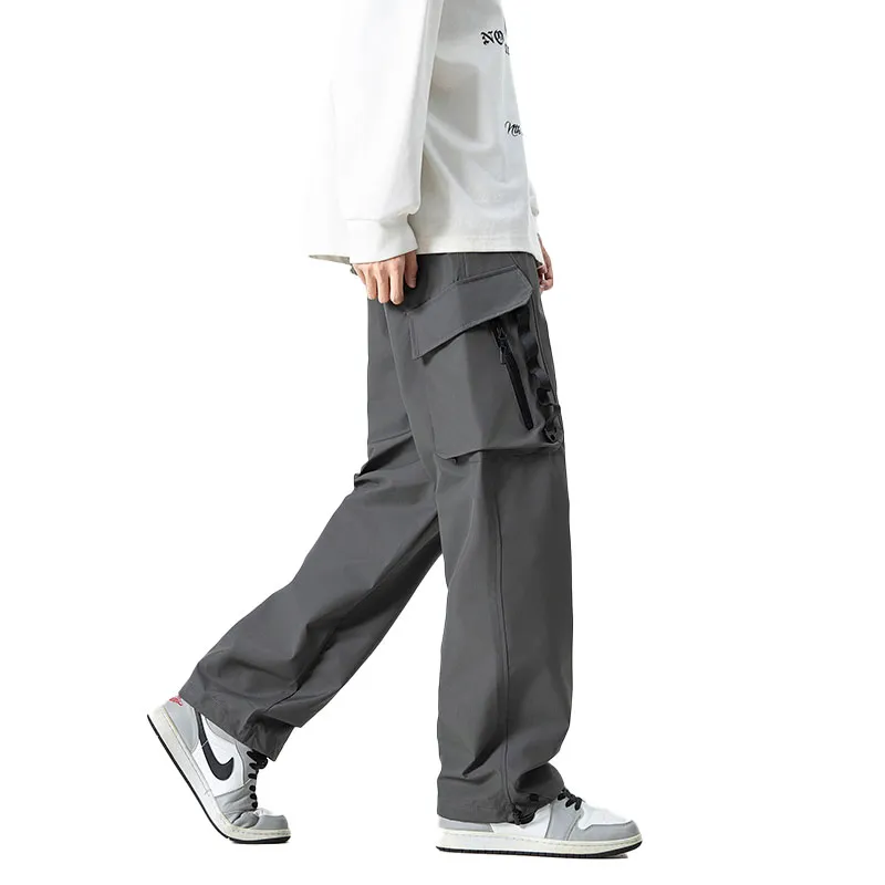33TH Cargo Pants Unisex Camouflage Jungle Gray-11