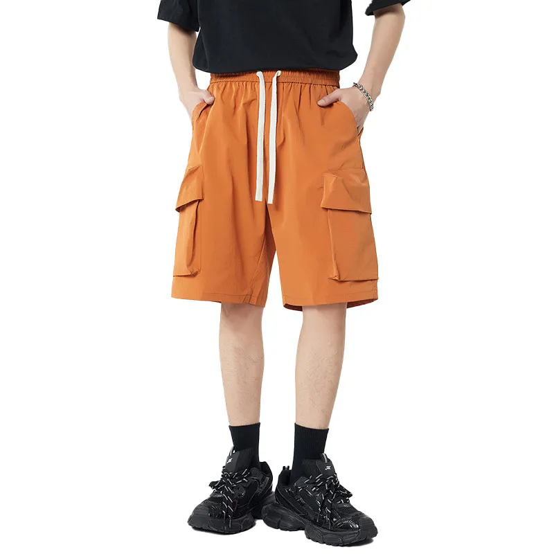 33TH Cargo Shorts Unisex Orange-3