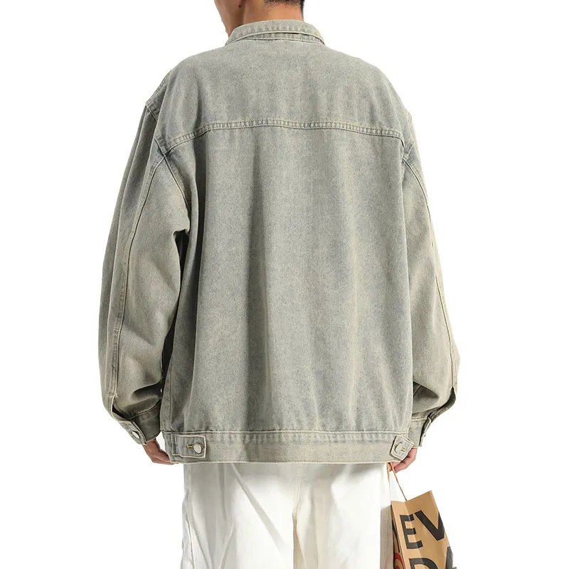 33TH Denim Jacket Unisex Black Gray Color-6