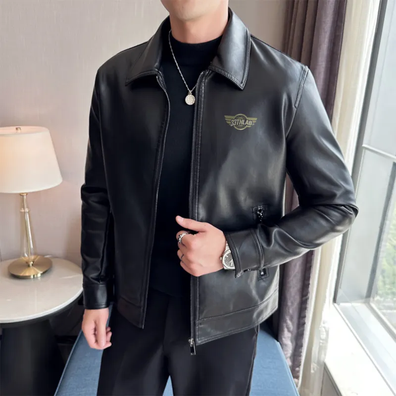 33TH Leather Jacket Unisex Black-2
