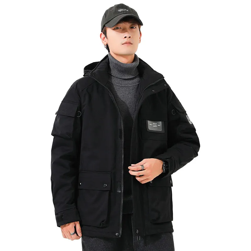33TH Jackets Coats Unisex White Thickened-8