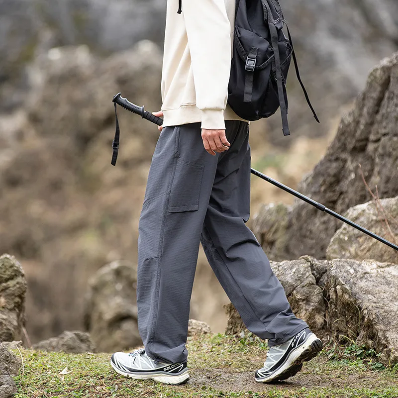 33TH Casual Pants Unisex Dark Space Gray-4