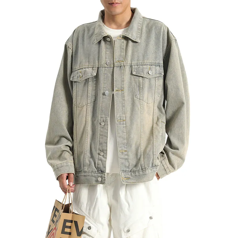 33TH Denim Jacket Unisex Black Gray Color-9