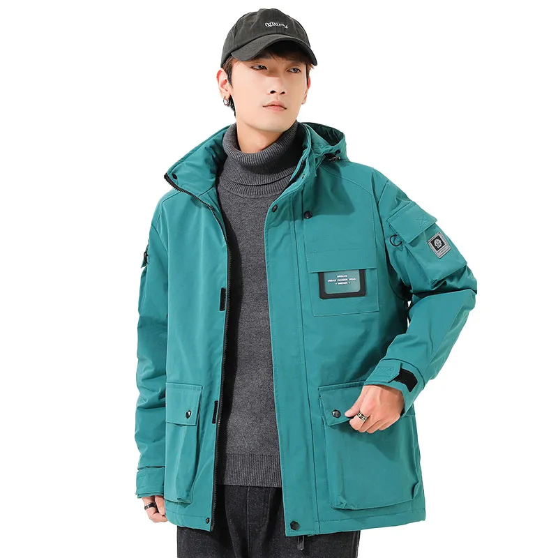 33TH Jackets Coats Unisex White Thickened-13