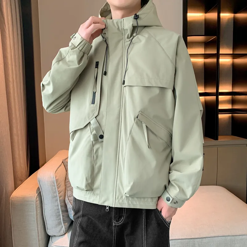 33TH Jackets Coats Unisex Khaki Fabric Color-20