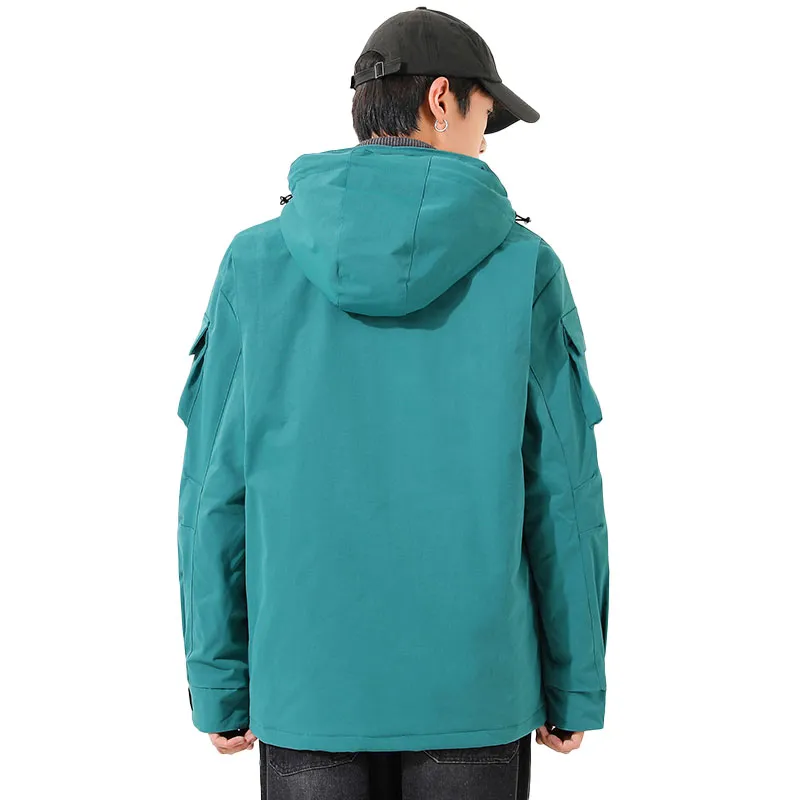 33TH Jackets Coats Unisex White Thickened-11