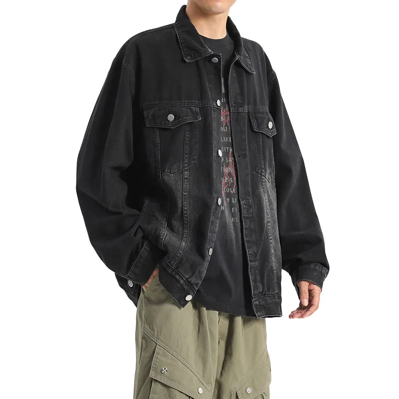 33TH Denim Jacket Unisex Black Gray Color-18