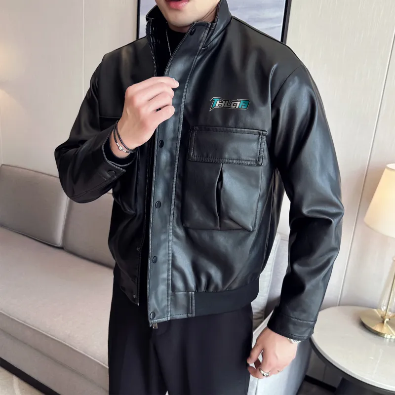 33TH Leather Jacket Unisex Black-3