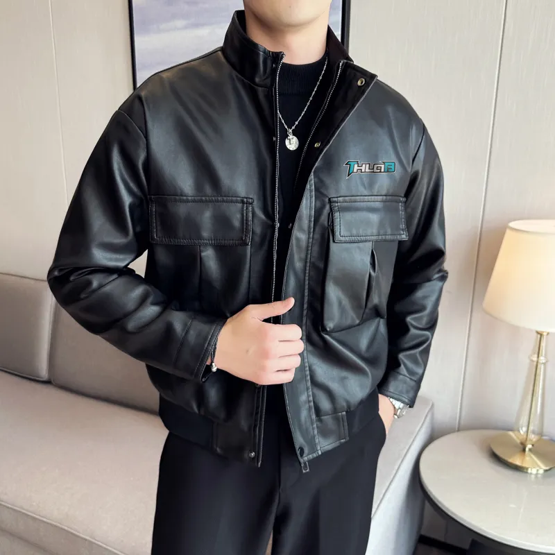 33TH Leather Jacket Unisex Black-2
