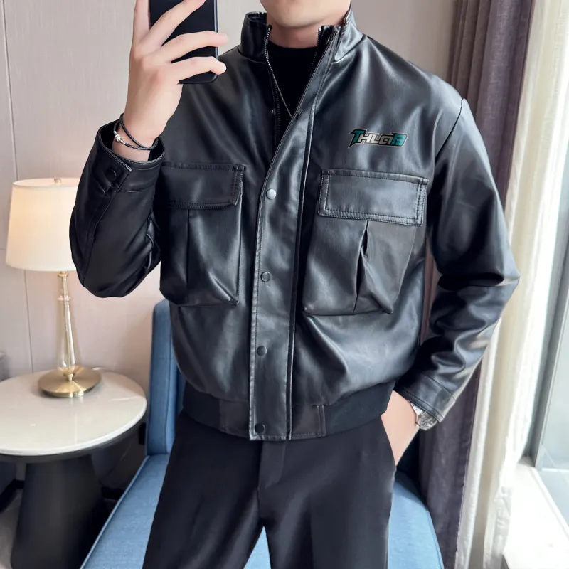 33TH Leather Jacket Unisex Black-4