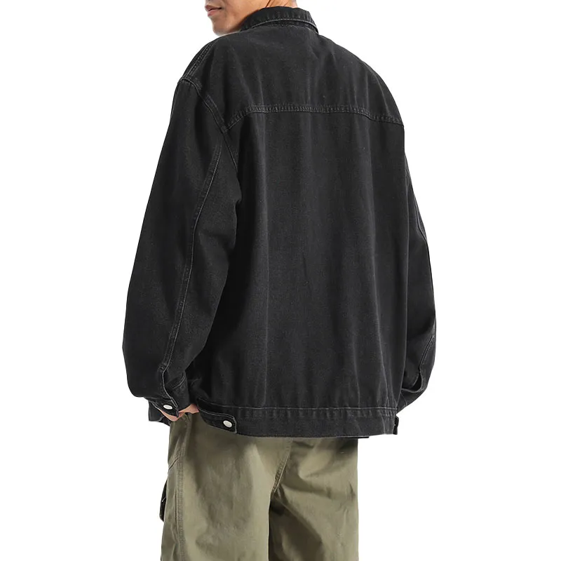 33TH Denim Jacket Unisex Black Gray Color-16