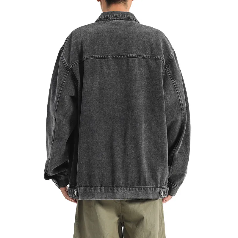 33TH Denim Jacket Unisex Black Gray Color-2