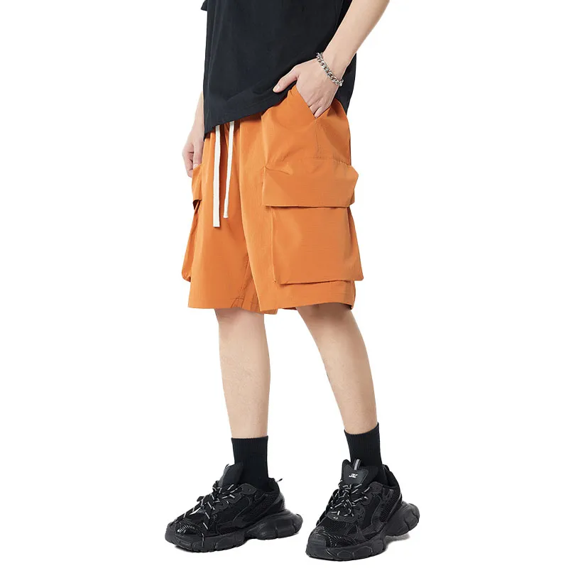 33TH Cargo Shorts Unisex Orange-2