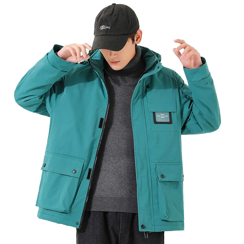 33TH Jackets Coats Unisex White Thickened-14