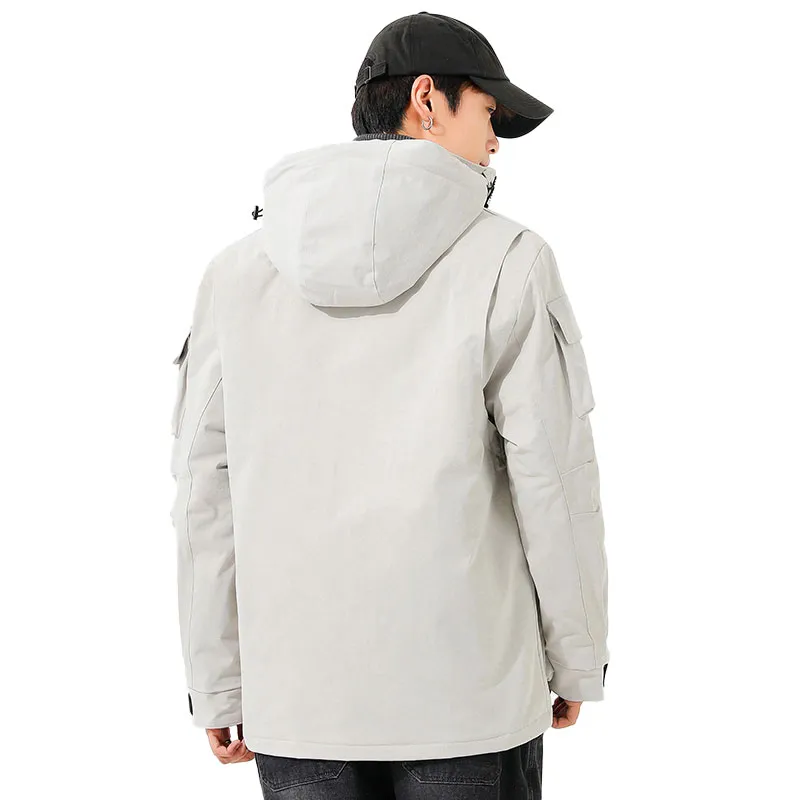 33TH Jackets Coats Unisex White Thickened-1