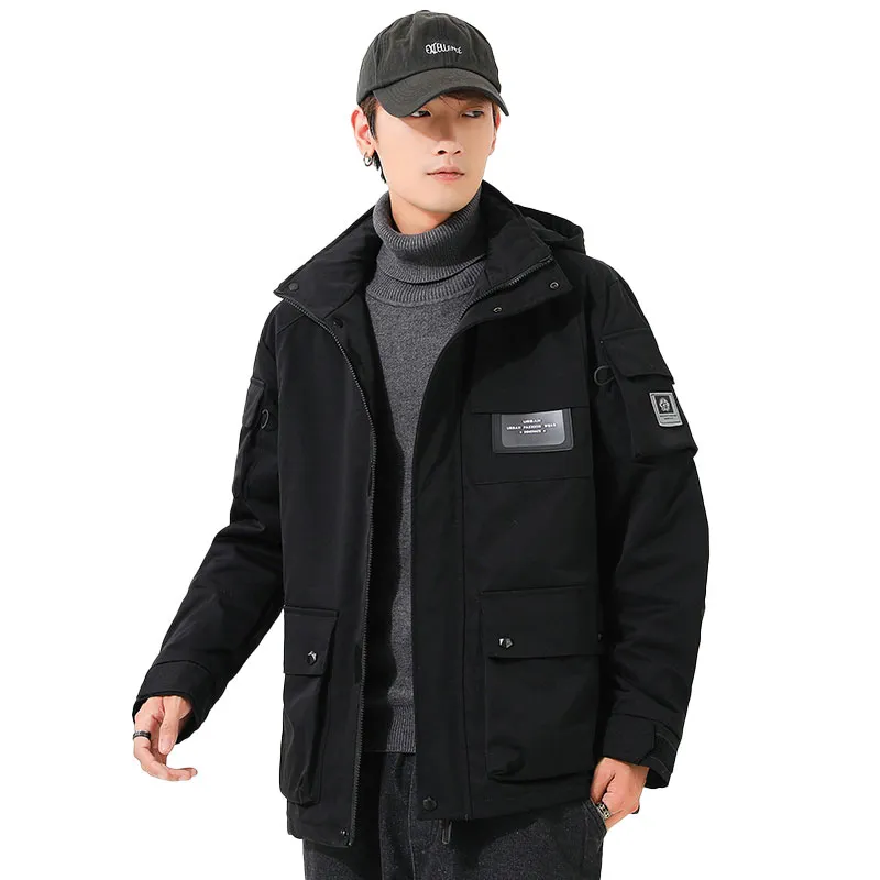 33TH Jackets Coats Unisex White Thickened-7