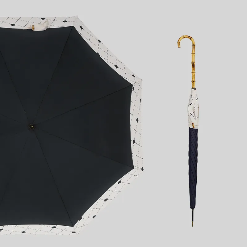 Vonlilienfeld Fei Lude Japanese Style Refreshing Long Handle Umbrella Girl High Value Umbrella Bamboo Curved Handle-8