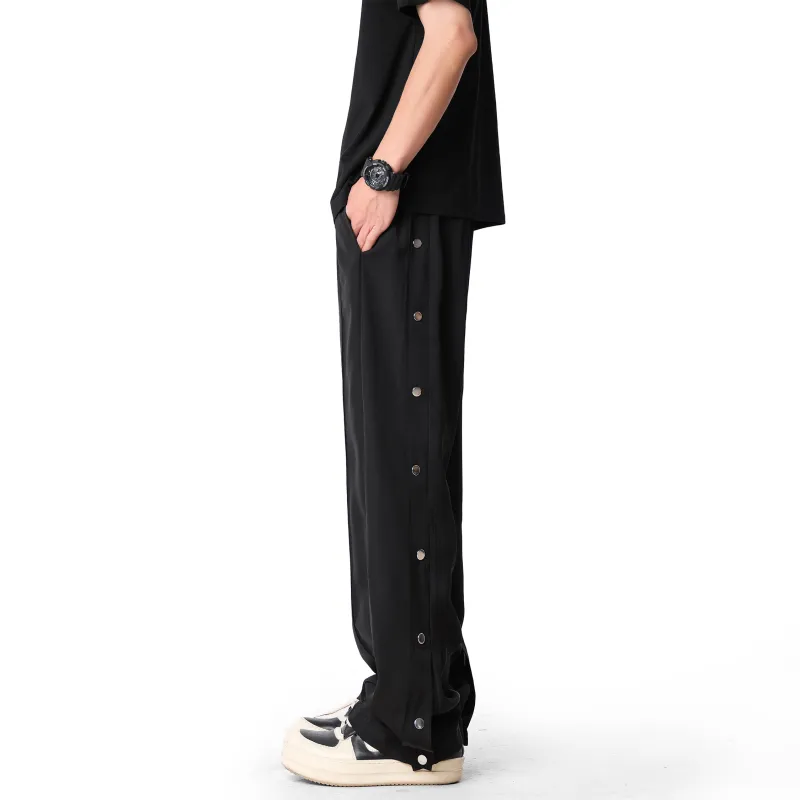 CRUSH KEY Casual Pants Unisex Black-3