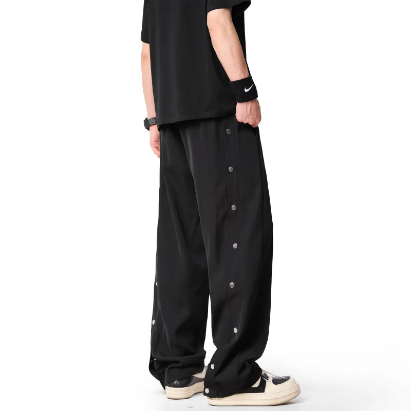 CRUSH KEY Casual Pants Unisex Black-4
