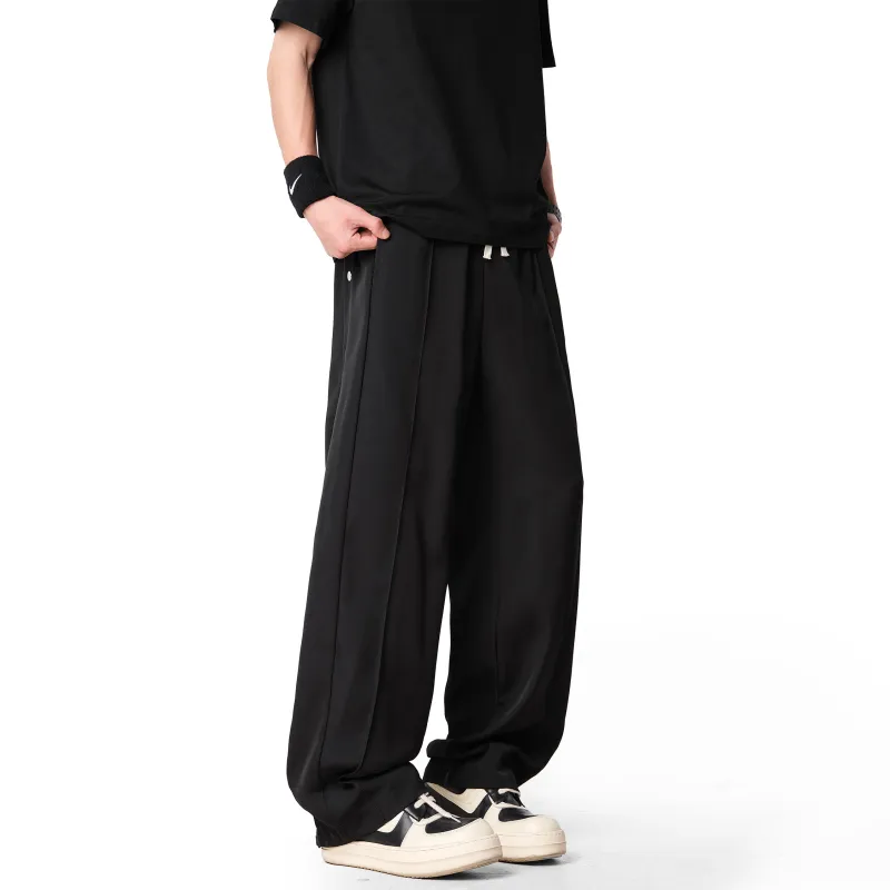 CRUSH KEY Casual Pants Unisex Black-5