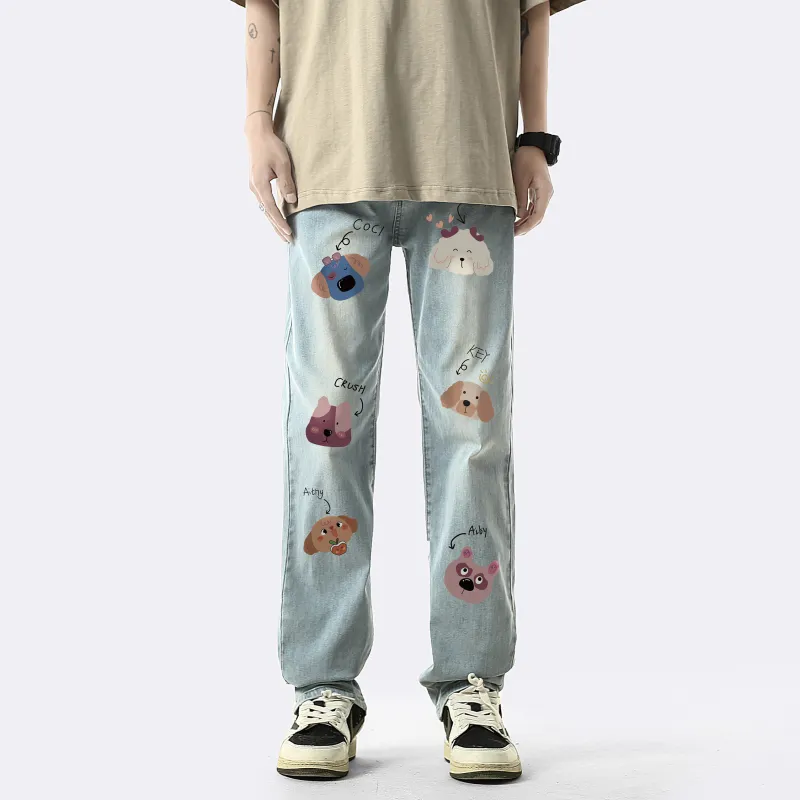 CRUSH KEY Jeans Unisex-14