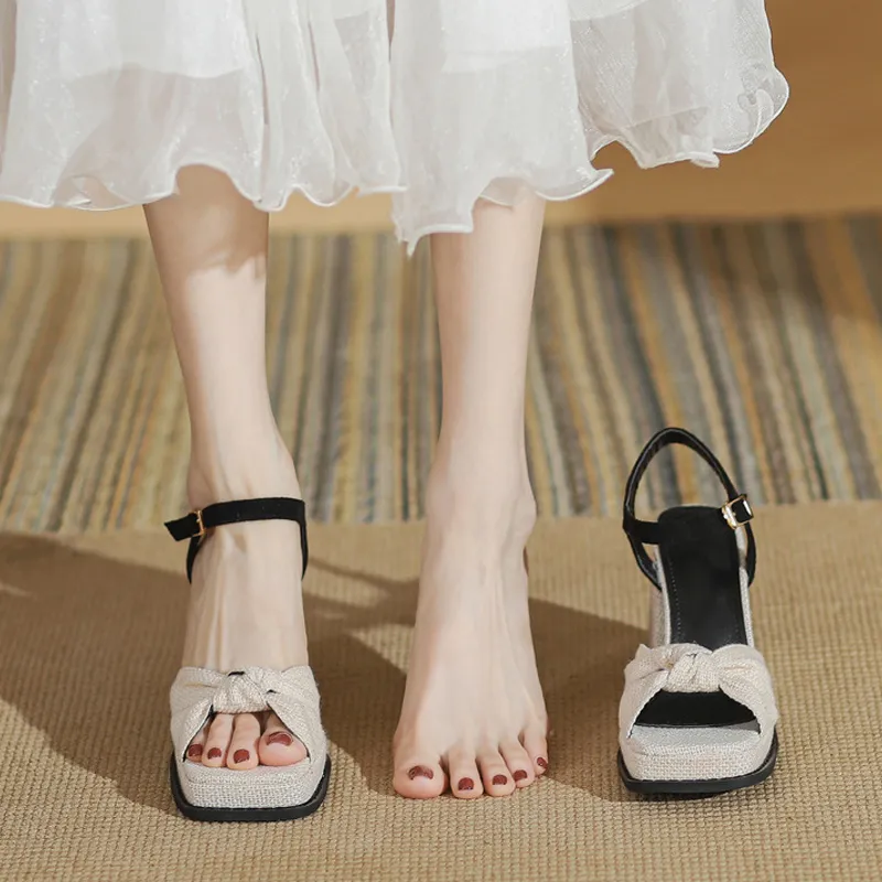 Imono High Heels 9cm Women's Ecru-2