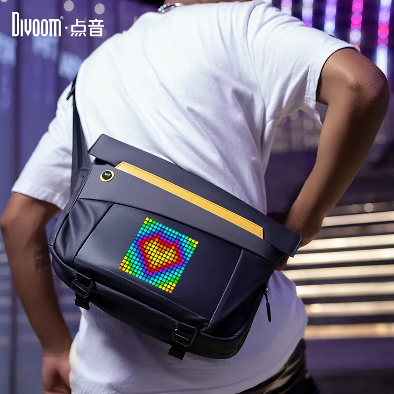 Divoom Polyester Shoulder Bag Crossbody Bag Regular Unisex Black-2