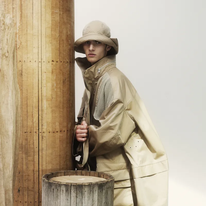 CROQUIS Trench Coats Men 251 Medium Khaki-3