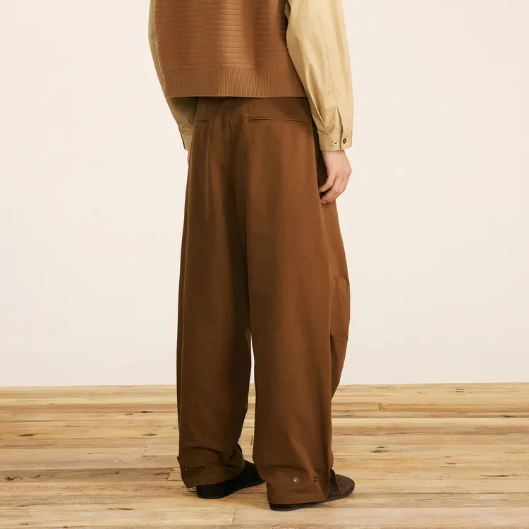CROQUIS Casual Pants Men's Brown Coffee-3