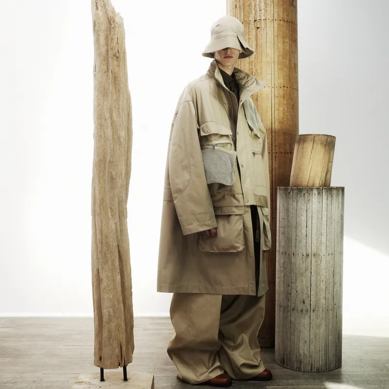CROQUIS Trench Coats Men 251 Medium Khaki-2