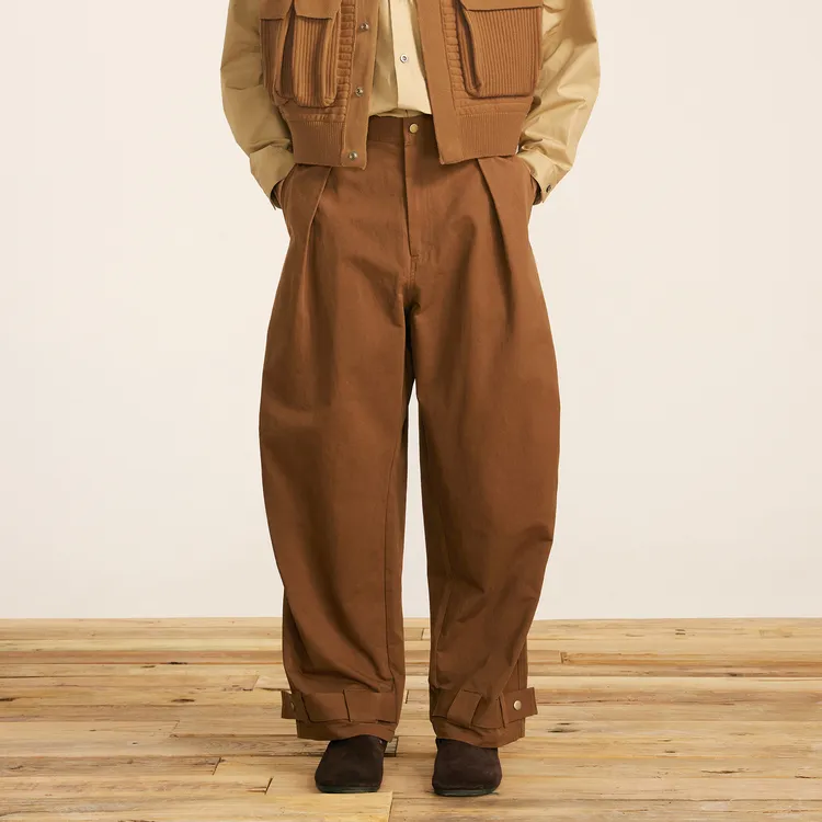 CROQUIS Casual Pants Men's Brown Coffee-2