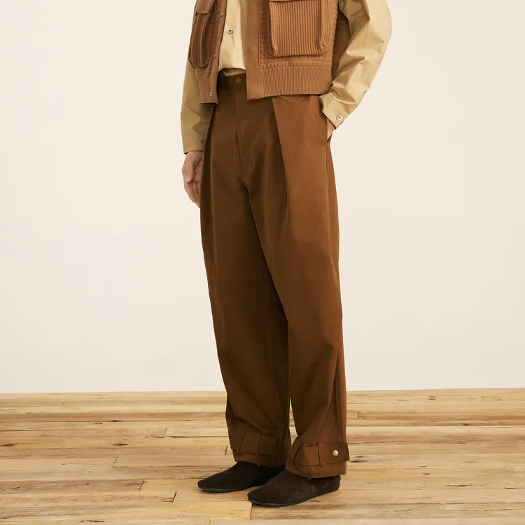 CROQUIS Casual Pants Men's Brown Coffee-4