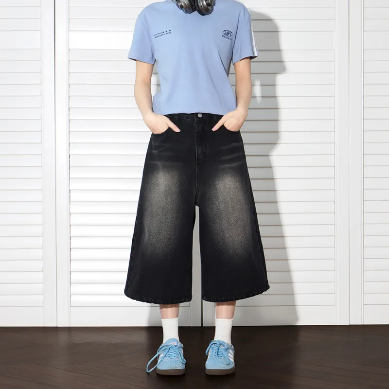 BEETLE TOWN Denim Shorts Unisex-2