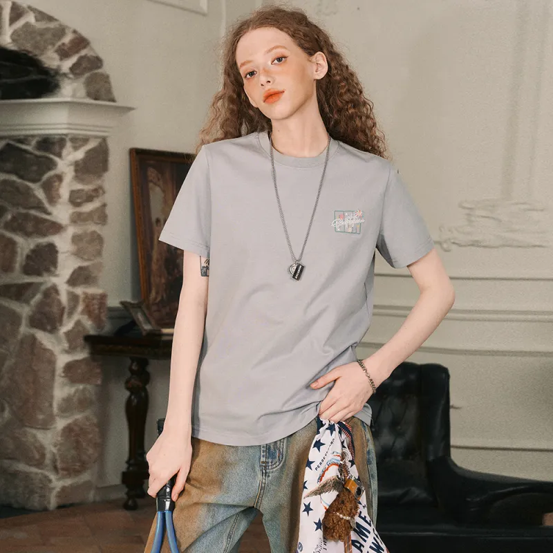 BEETLE TOWN Set in Sleeve Short Sleeved T Shirts Women's-9