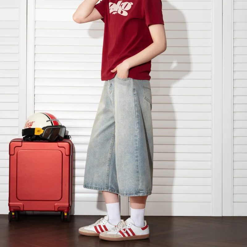 BEETLE TOWN Denim Shorts Unisex-12