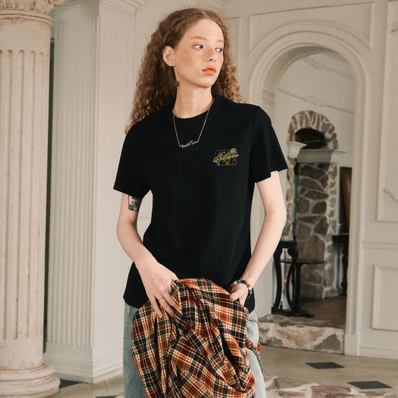 BEETLE TOWN Set in Sleeve Short Sleeved T Shirts Women's-5