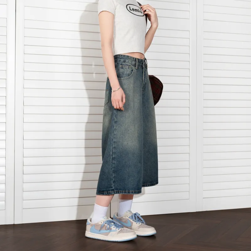 BEETLE TOWN Denim Shorts Unisex-18