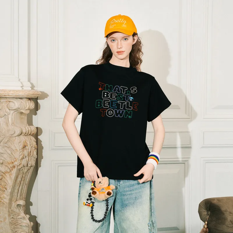 BEETLE TOWN Short Sleeved T Shirts Women's-3