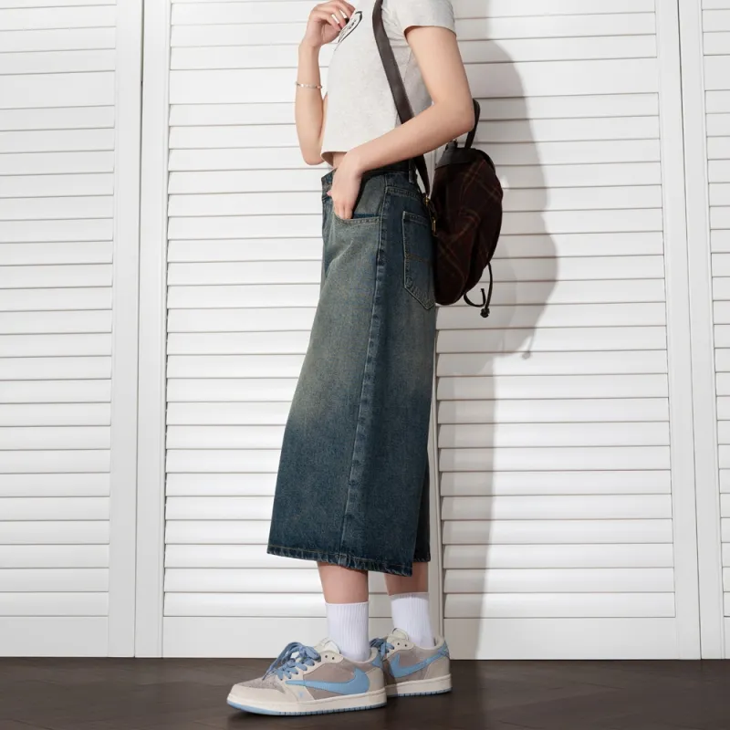BEETLE TOWN Denim Shorts Unisex-19