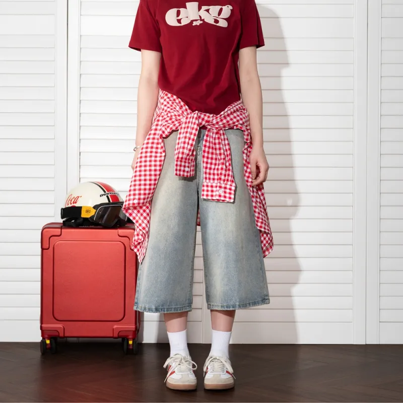 BEETLE TOWN Denim Shorts Unisex-13