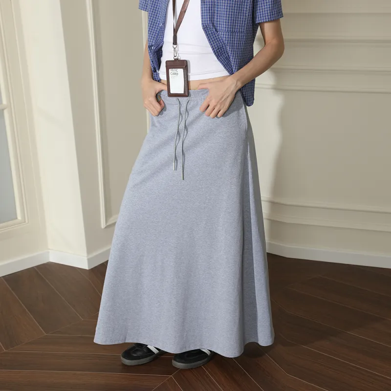 BEETLE TOWN Midi Skirt Women's Heather Gray-6