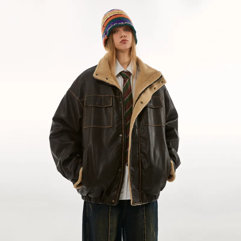 BEETLE TOWN Cotton Lint Jacket Unisex-13