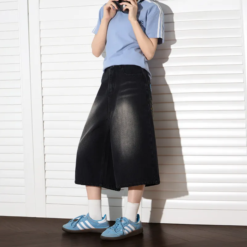 BEETLE TOWN Denim Shorts Unisex-4